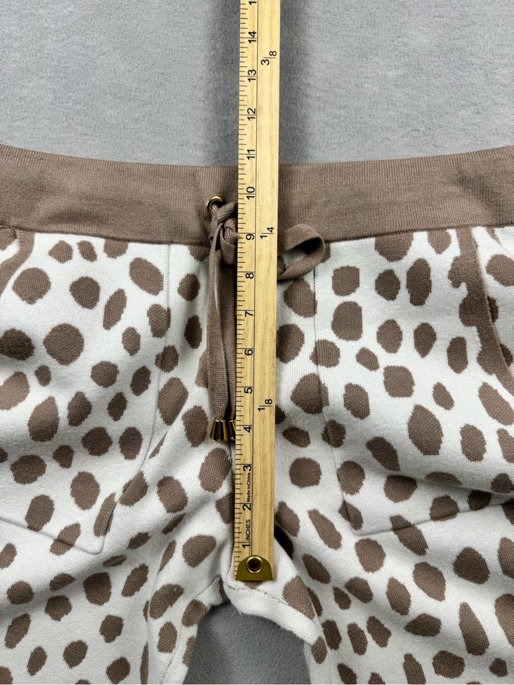 Ann Taylor Womens Small Sweater Knit Leopard Joggers Pants Drawstring Cuff Ankle - Picture 12 of 14